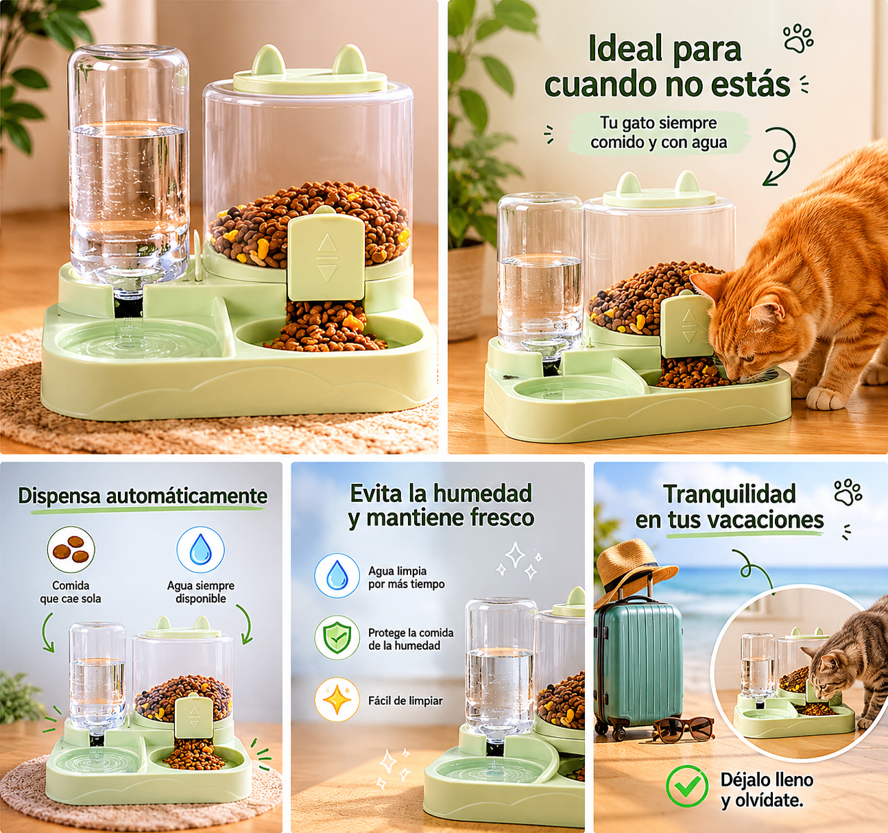 Dispensador agua/comida mascotas